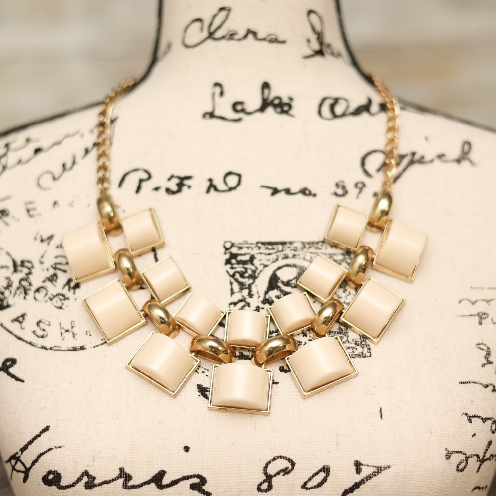 Collar Necklace Gold Metal